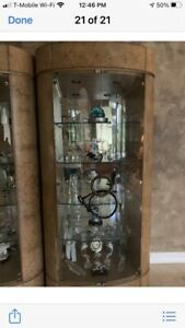 Two Drexel Heritage Display Corner Curio Cabinet FOrt Lauderdale / Miami Pickup