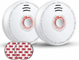 Smoke Detector Fire Alarm Smoke Detector with Photoelectric Sensor w/ 9V Battery
