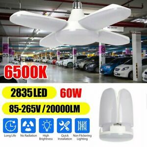20000LM 85-265V E27 Deformable LED Garage Light Adjustable Shop Ceiling Lamp