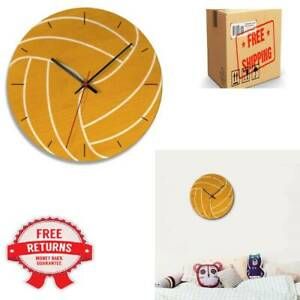 Creative decorative wall clock made of volleyball printing Free Shipping New