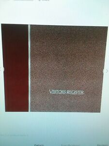 National® Visitor Register Book, Burgundy Hardcover, 128 Pages, 8 073333578034