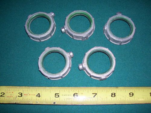 (5) - 1 1/4&#034; - insulated metallic bushings - new-old-stock for sale