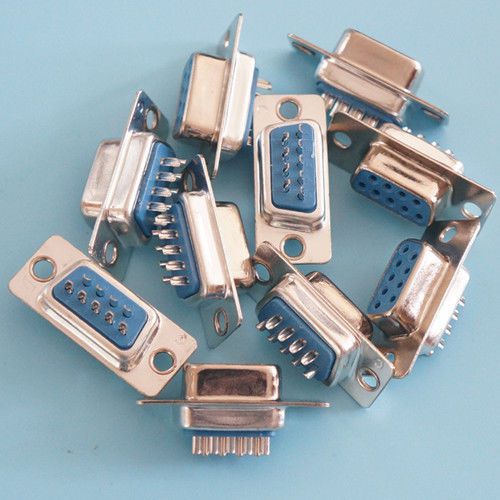 Db9 rs232 9 pin serial female plug connector 9 pin 10pcs for sale
