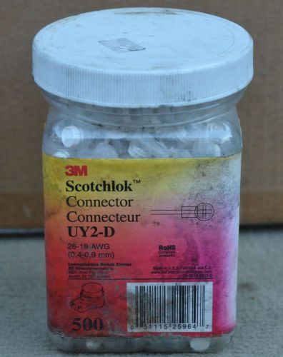 3M Scotchlok IDC Butt Connector UY2-D - 500 Piece Plastic Jar