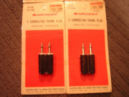 Nos sealed archer mini tip sleeve 1/8&#034; input jack -lot of 4- mono male connector for sale