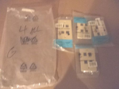 LOT OF 4 Allen Tel AT30-4-09 New 4 Port Communication Wall Plate Cover Ivory