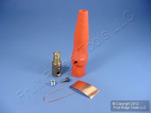 Leviton Orange ECT 16 Series Male Cam Plug Single Set Screw 400A 600V 16D23-O