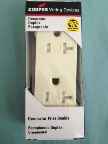Cooper wiring tr6352a 20 amp tamper resistant decora duplex receptacle almond for sale