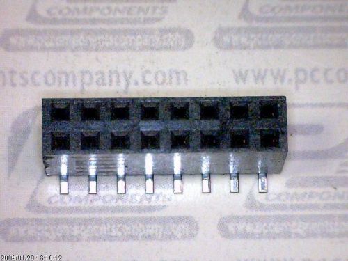 4-pcs conn socket strip skt 16 pos 2.54mm solder st smd tube ssw-108-22-s-d-vs for sale