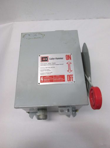 CUTLER HAMMER 12HD361NF 30A AMP 600V-AC 3P NON-FUSIBLE DISCONNECT SWITCH D405720