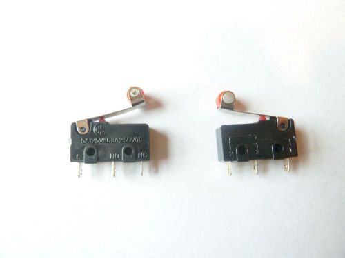 2 Piecese Mini Micro Limit Switch Roller Lever Subminiature SPDT Snap Action LOT