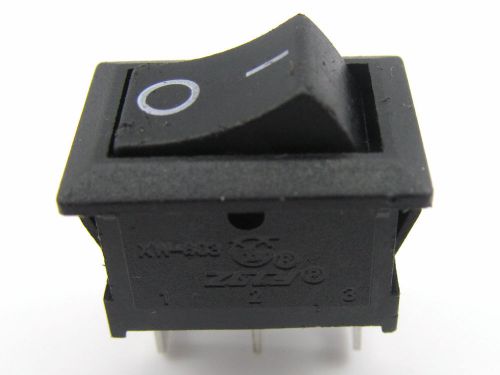 5 pcs rocker switch 3 pins xw-603 10a/125v ac 6a/250v on-off black for sale
