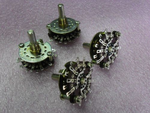 4pcs ALPS SRY1044X07 ROTARY SWITCH Wafer 2 POL 4 POS 32mm WITH WASHER AND BOLT