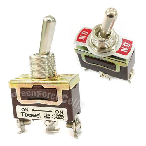 20 ON-ON SPDT TOGGLE SWITCH CAR BOAT Latching 15A 250V 20A 125V AC Heavy Duty