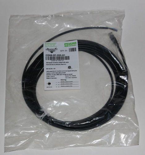 MURR ELEKTRONIK  female connector cable # CD08-0C-050-A1 (lot of 3)(new black)