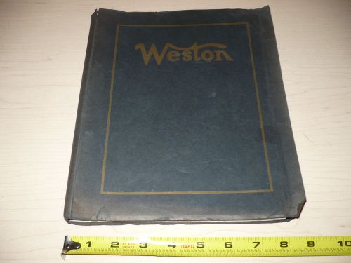 WESTON Electrical Instrument Bulletins Binder 1923-25 270+Pg! Collector&#039;s Dream!