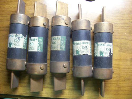 Lot of 5 New  Royal Noark 150amp Fuses 250 volts