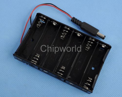Aa battery case 6xaa 6*aa 9v battery holder battery box with wire plug 5.5*2.1mm for sale