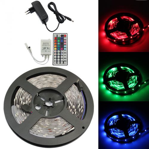 5050 5m rgb 150 led smd non-waterproof light strips + 44 key ir + 12v 2a power for sale