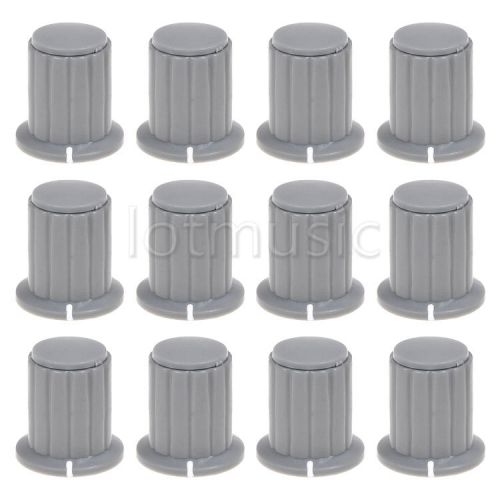 12pcs plastic grey top screw tighten control knob 25mmdx18mmh for 4mm shaft for sale