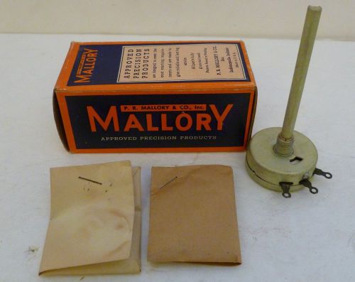 Mallory &#034;S&#034; Pot Wire Wound 10 Ohms #4, Original Box, Includes Nut, Vintate, NOS