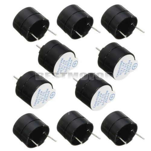 10pcs black magnetic active buzzer continous beep continous alarm tone 5v 85 db for sale