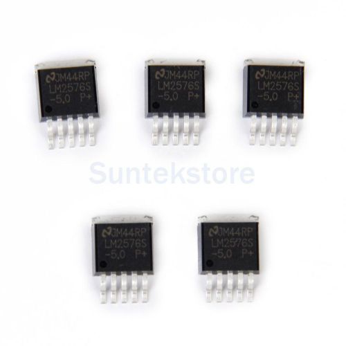 5pcs lm2576s 5-40v to 5v 3a step-down voltage switching regulator ic to-263-5 for sale
