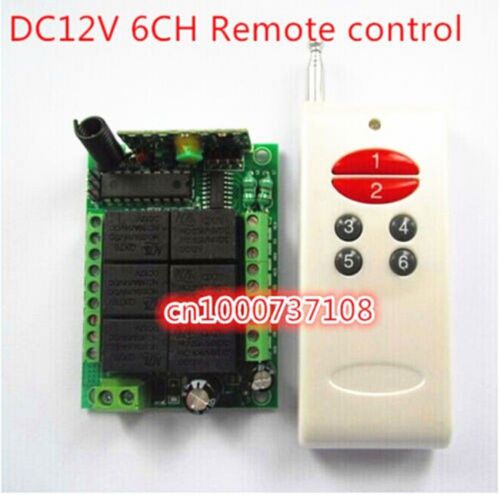DC 12V 6CH Channel Wireless RF Remote Control Switch Transmitter+ Receiver