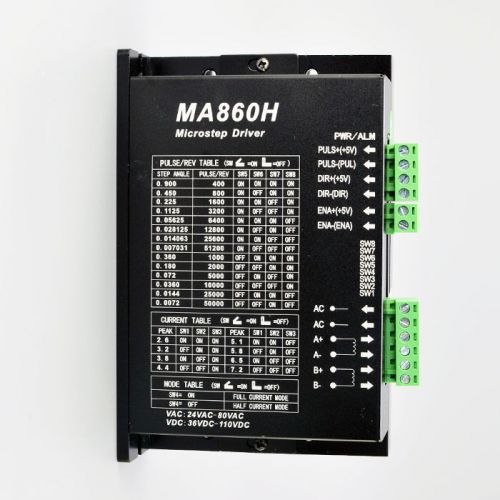Ma860h 2/4 phase stepper motor driver max 80vac or 110vdc 2.6-7.2a 256 microstep for sale