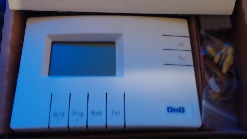 On-q hms heat/cool thermostat, part# 364718-01, blue backlit display for sale