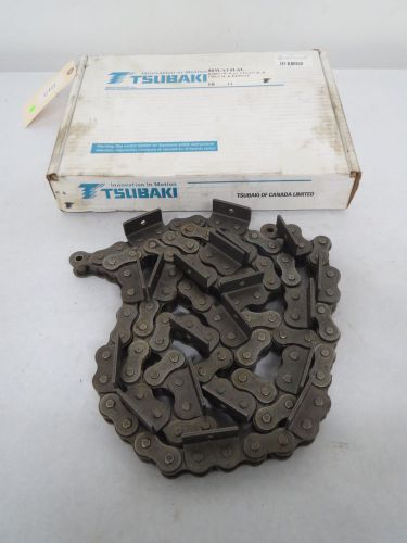 New tsubaki rs80 riveted single strand 1 in 10ft roller chain b365791 for sale