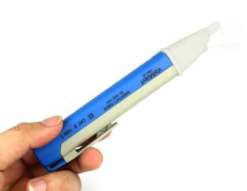 Non-Contact Voltage Detector Pen AC Volt Sensor Tester Alert 90~1000V LED - Blue