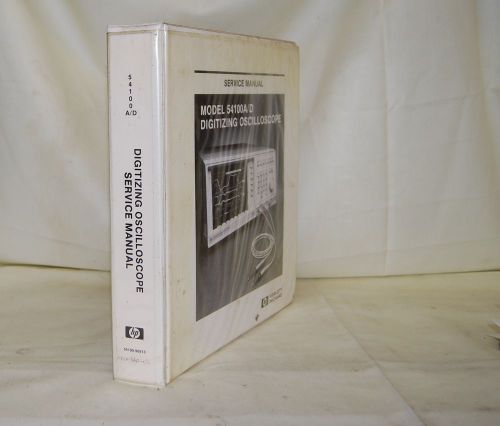 Hewlett Packard 54100A/D Digitizing Oscilloscope Service Manual