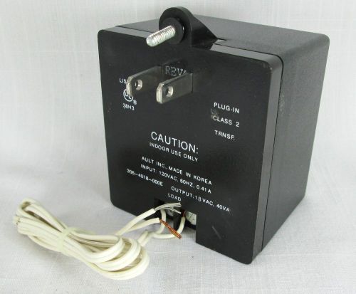 Ault ac adapter 306-4018-000e 18vac 0.41a 410ma screw terminals wall wart for sale