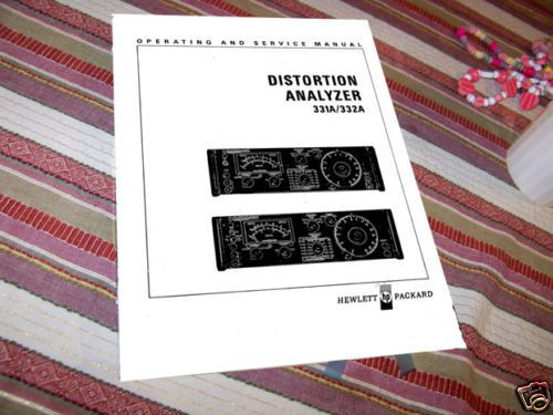Hp  distortion analyzer 331a / 332a service+operations manual ~ booklet for sale