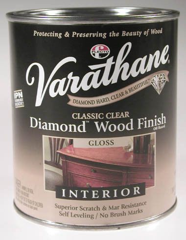 Varathane 9041 1 quart gloss classic clear diamond  wood finish for sale