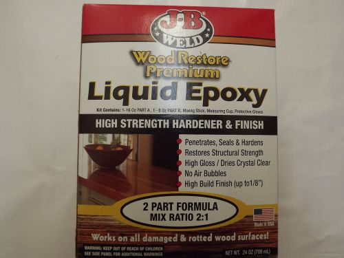 J-B Weld 40002 Wood Restore Premium Liquid Epoxy Kit - 24 oz.