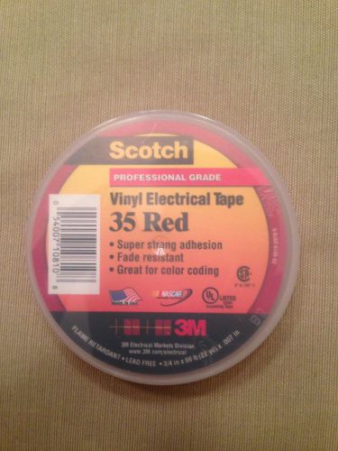 46F4354 3M-35 Red (3/4&#034;X66Ft)-Tape,Insulation,Pvc,Red,0.75Inx66Ft