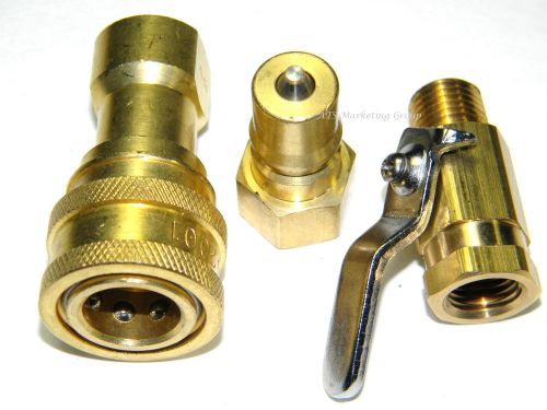 Carpet Cleaning M/F Brass Quick Disconnect, Mini Shut-Off Valve for Wands, Hoses