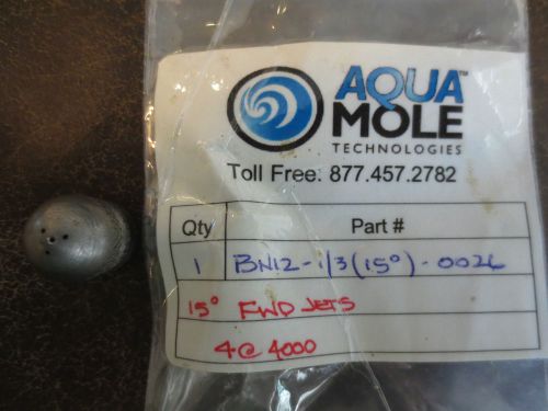 AQUA MOLE WATER PRESSURE JETTING NOZZLE 3/8&#034; BN12-1/3 (15 DEGREE)-0026