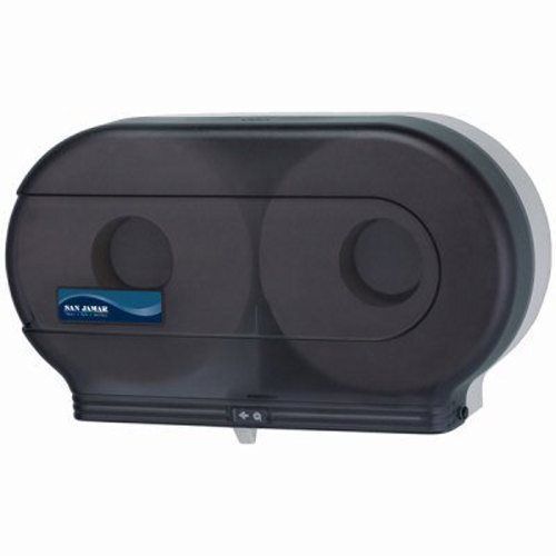 San Jamar Twin Jumbo Roll Toilet Paper Dispenser, Black Pearl (SAN R4000TBK)