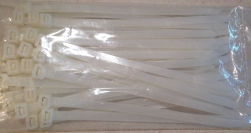 50 pack 8 inch long heavy duty zip tie 250 lb white wire marine nylon mro hd gb for sale