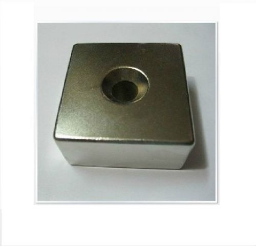 1 Neodym Neodymium Magnet Q 50x50x25 mm 50*50*25mm Monster Kraft N52 with Hole