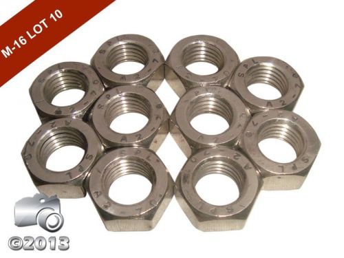 Best quality nuts lot of 10-m 16 hexagon hex full nuts a2 stainless steel for sale
