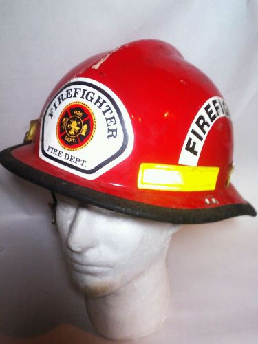 CAIRNS 660C RED FIREMAN&#039;S FIRE FIGHTER HELMET