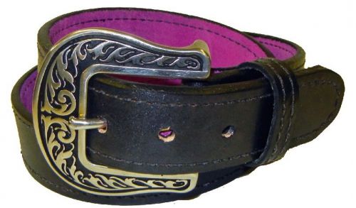 Flashbang Holsters Reinforced Holster Belt Black w/ Pink Liner Extra S