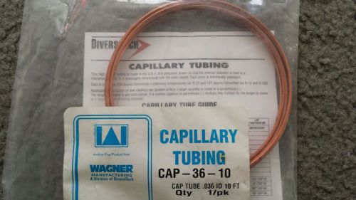 Wagner CAP-36-10 Capillary Tubing Cap Tube .036 ID 10 Foot