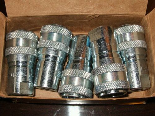 5-pack parker quick disconnect hydraulic coupler sm-251-4fp female 6000 psi 1/4&#034; for sale