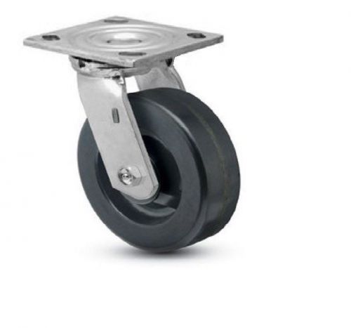 Set of 4  plate casters with 5&#034; phenolic wheel 1400# cap &amp; 6-1/2&#034; load height for sale