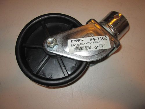 6 inch Poly Wheel Caster Assembly B306C2 - Solid Wheel - 94-1169 - 017137SP NEW